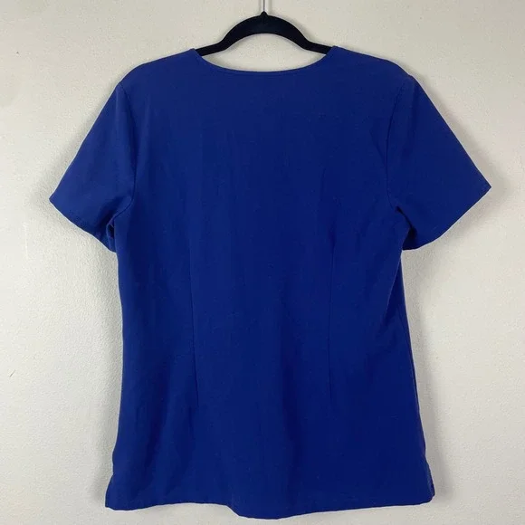 FIGS Technical Collection Royal Blue‎ V-Neck Scrub Top Women's Size S - Picture 5 of 8